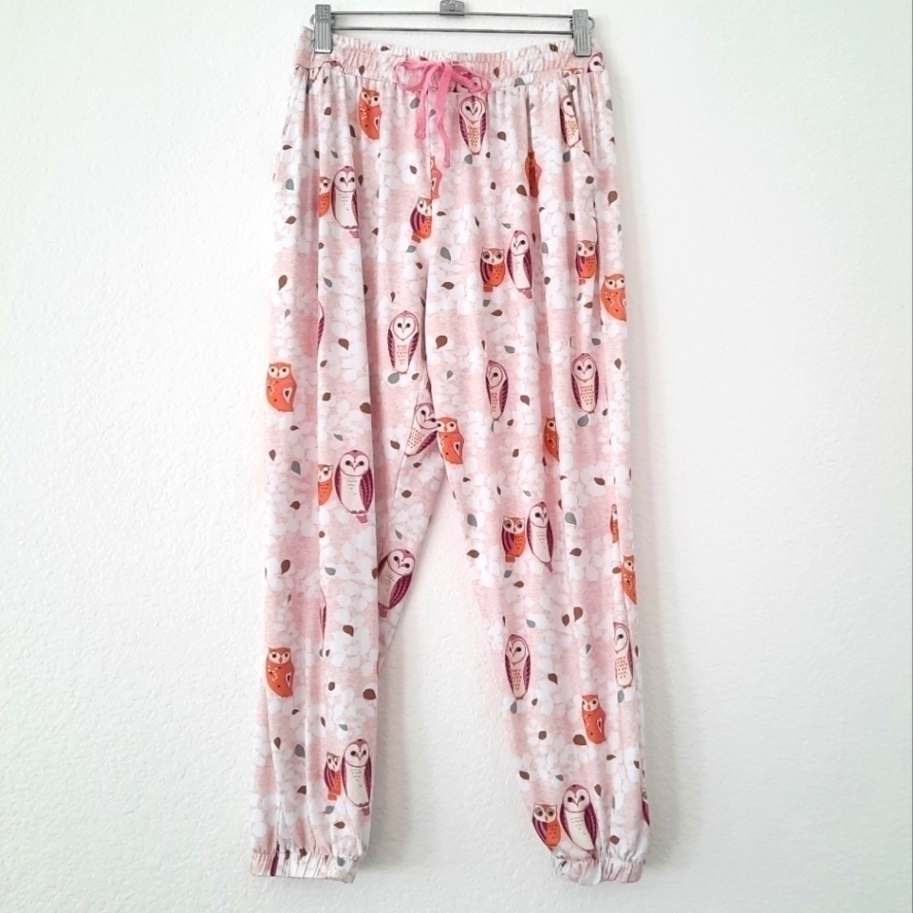Echo Sleepwear Owl Cropped PJ Joggers S